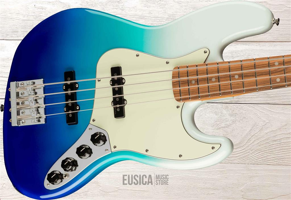 Fender Player Plus Jazz Bass, Belair Blue, Bajo Eléctrico con Gig Bag