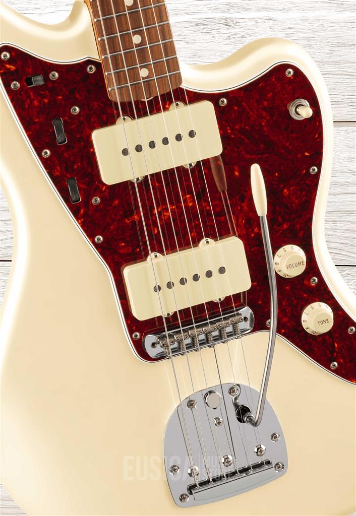 Fender Vintera '60s, Jazzmaster, Olympic White, Guitarra Eléctrica con Gig bag