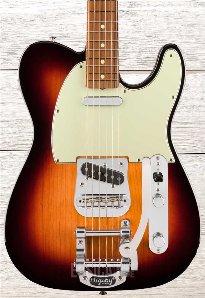 Fender Vintera '60s, Telecaster con Bigsby, 3-Color Sunburst, Guitarra Eléctrica con gig bag