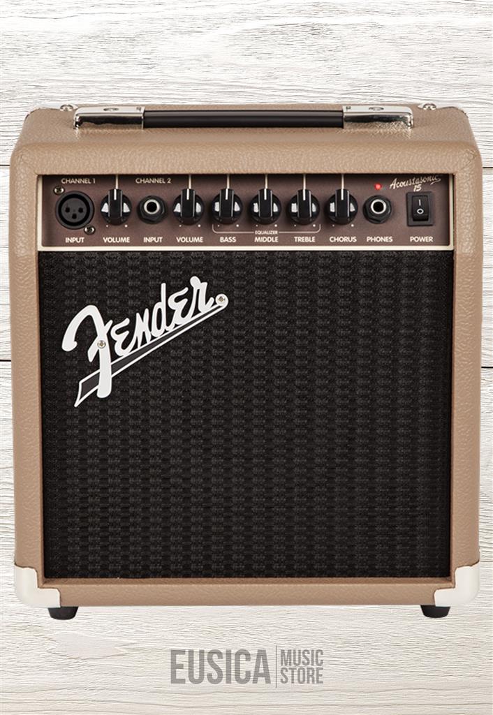 Fender Acoustasonic, Brown and Wheat, Amplificador de 15w