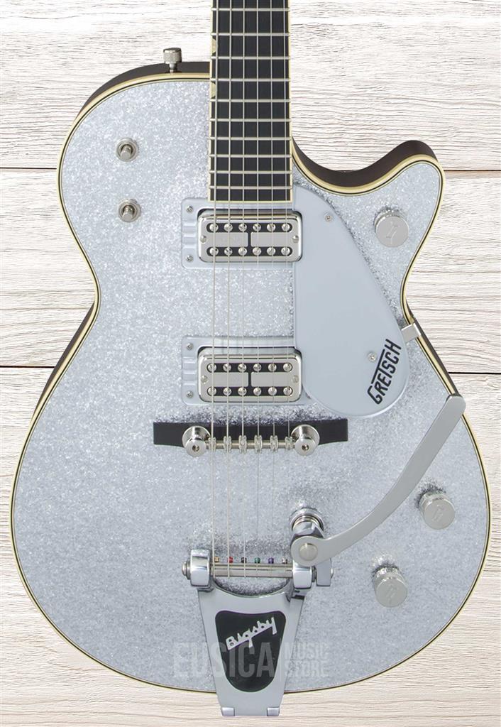 Gretsch G6129T-59 Vintage Select ’59 Silver Jet with Bigsby, Silver Sparkle, Guitarra Eléctrica