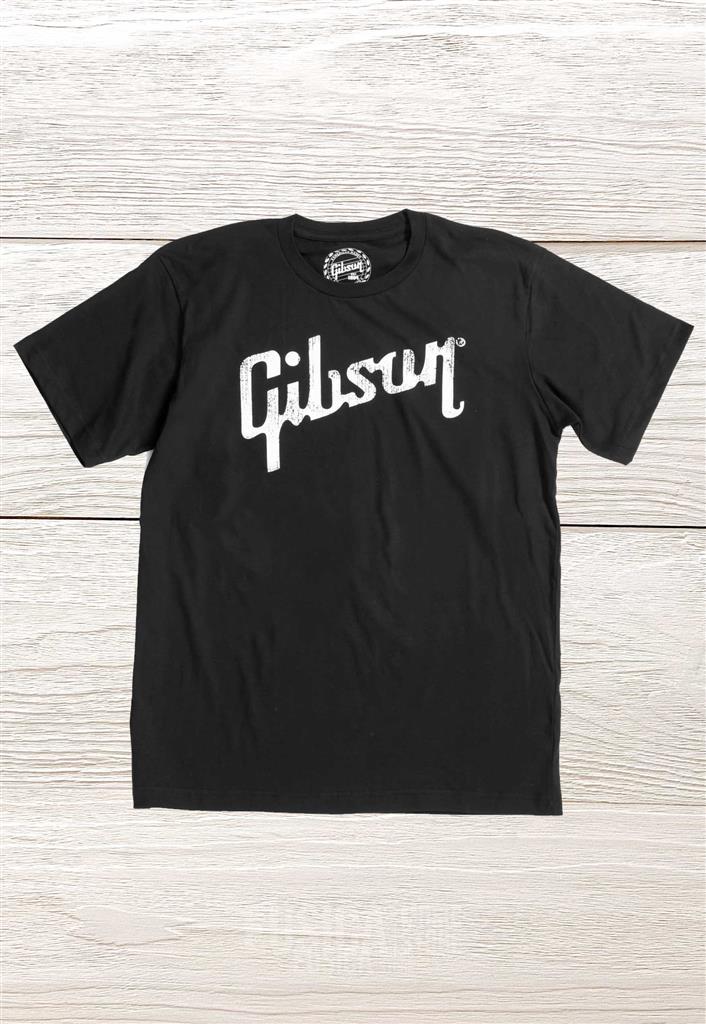 Gibson GA-BLKTLG, Playera con logo, Negro L