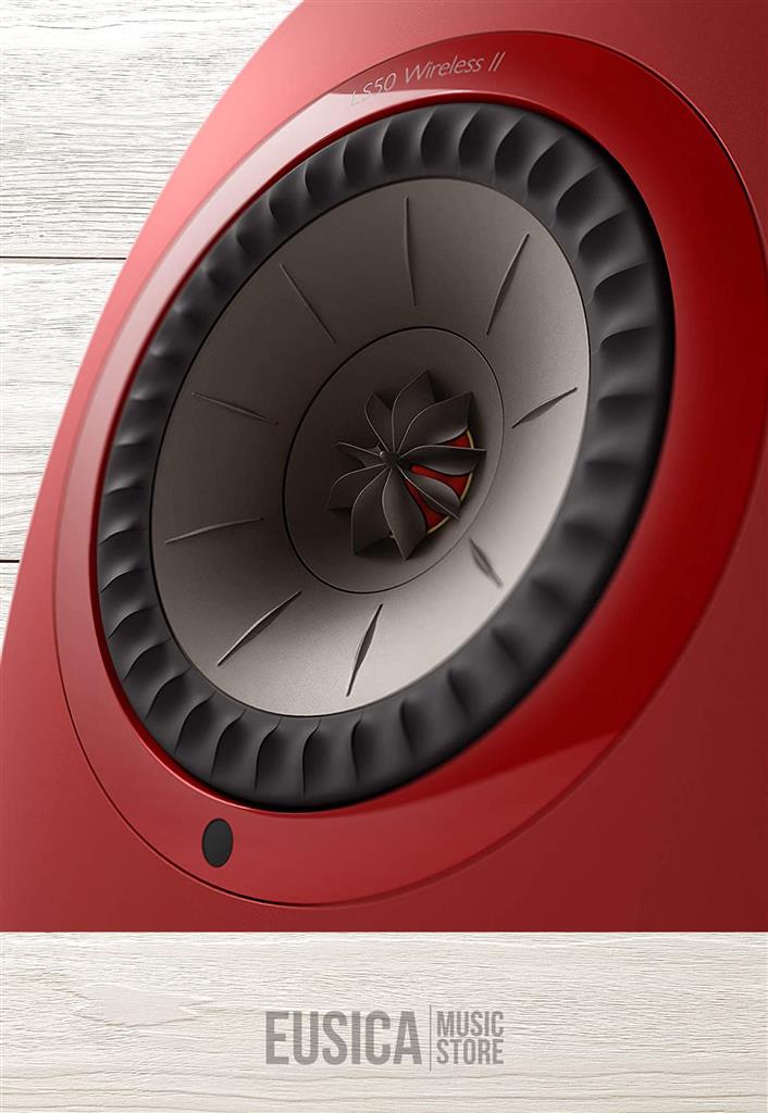 KEF LS50W II, sistema de audio de alta resolución, rojo
