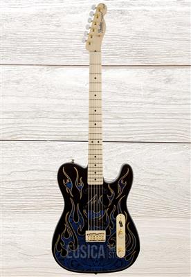 Fender James Burton Telecaster, Blue Paisley Flames, Guitarra Eléctrica con case