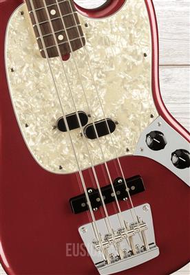 Fender American Performer Mustang Bass, Aubergine, Bajo Eléctrico con Gig bag