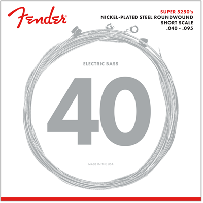 Fender Super 5250, Nickel-Plated Steel Roundwound, Short Scale, 5250XL Cuerdas para Bajo