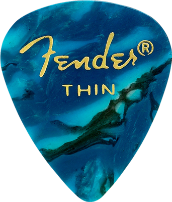 Fender 351 Shape, Ocean Turquoise, Thin, 12 Plumillas