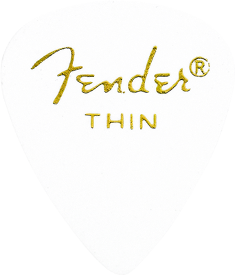 Fender 351 Shape, Blanco, Thin (12) Plumillas