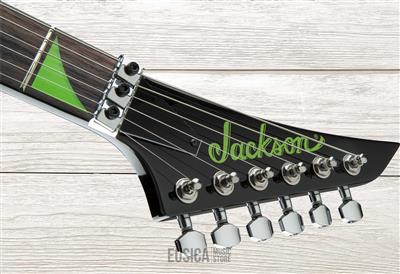 Jackson X Series Rhoads RRX24, Negro con Neon Green Bevels, Guitarra Eléctrica