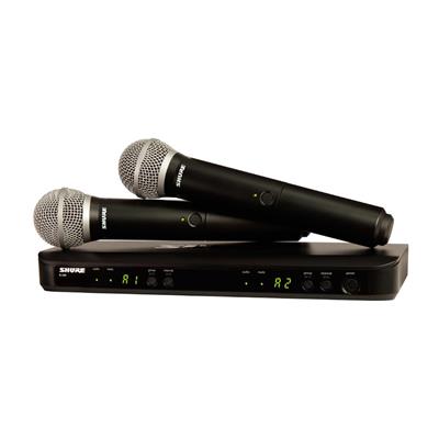 Shure BLX288/PG58-J11 Sistema inalámbrico doble con dos micrófonos de mano para voz