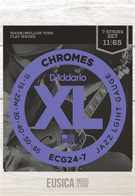D'addario ECG247, Cuerdas para Guitarra Eléctrica (6), calibre .011-.65
