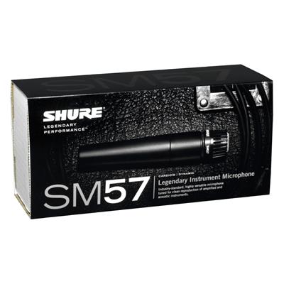 Shure SM57-LC, Micrófono dinámico para la captación de instrumentos musicales y voces, Gris oscuro