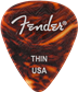 Fender 351 Shape, Tortoise Shell, Thin, 6 Plumillas